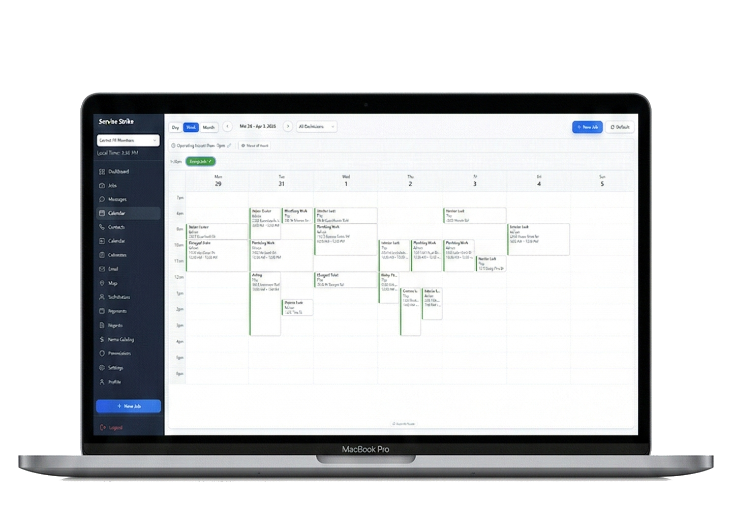 Service Strike desktop scheduling